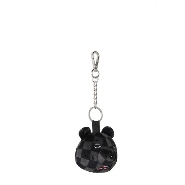 Sprayground Portachiavi Grey Checker Bear Head Limited Edition - 2
