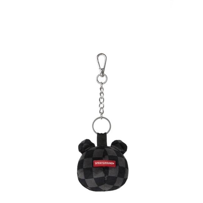 Sprayground Portachiavi Grey Checker Bear Head Limited Edition - 3