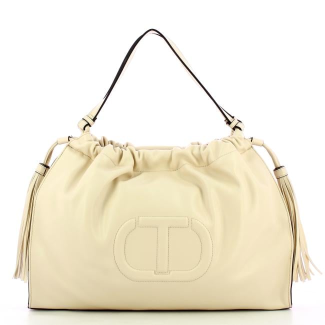 Twin Set Hobo Grande con Oval T Parchment - 1