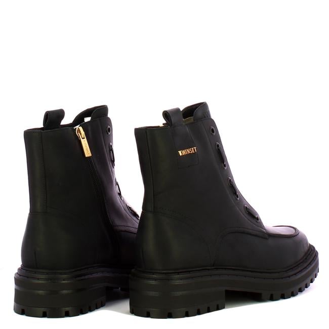Twinset Stivaletto Anfibio in pelle Nero - 3