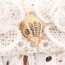 Mini Borsa a tracolla Tweed Bone Comb