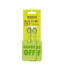 American Tourister TA Luggage graphic tags Hands Off - 1