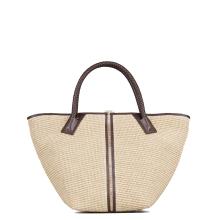 Alexander Smith Borsa a mano Lauren Medium in rafia Camel Dark Brown - 3