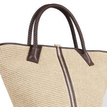 Alexander Smith Borsa a mano Lauren Medium in rafia Camel Dark Brown - 4