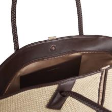 Alexander Smith Borsa a mano Lauren Medium in rafia Camel Dark Brown - 5
