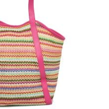 Blauer Shopper Shell01 in raffia Rosa - 3