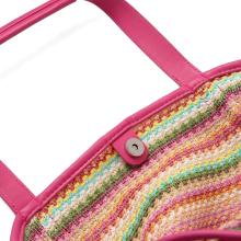 Blauer Shopper Shell01 in raffia Rosa - 5