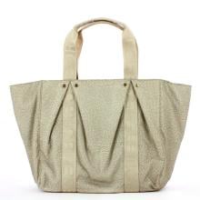 Borbonese Shopping Bag Large in Nylon Riciclato Sabbia - 3