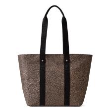 Borbonese Shopper Eco Line Medium OP Naturale Nero - 1