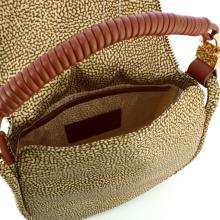 Borbonese Hobo Horseback Small Beige Cuoio - 5