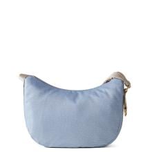 Borbonese Borsa Luna Bag Small con taschino in Nylon Riciclato Topazio Grigio Chiaro - 3