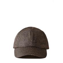 Borbonese Cappello Baseball in Tessut OP Naturale Nero - 2