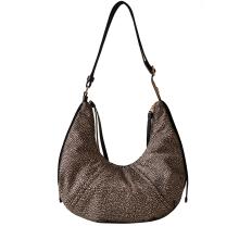 Borbonese Borsa Hobo Small OP Naturale Nero - 3