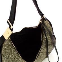 Borbonese Borsa Hobo Medium OP Naturale Nero - 4