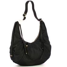 Borbonese Borsa Hobo Medium Dark Black - 2