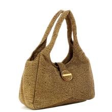 Borbonese Hobo Bag Eclipse Medium in suede OP Naturale - 2