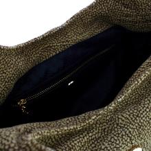 Borbonese Hobo Bag Eclipse Medium in suede OP Naturale - 4