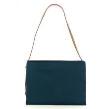 Borbonese Borsa a spalla Hobo S Blu Prussia OP Naturale - 3