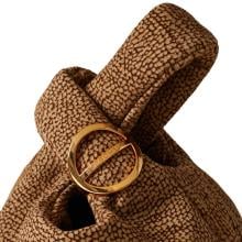 Borbonese Borsa a mano Twinnie Small in camoscio OP Naturale - 4
