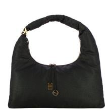 Borbonese Hobo Bag Twinnie Large Dark Black - 1