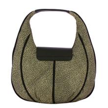 Borbonese Borsa Hobo Medium Cottage OP Naturale Nero - 3