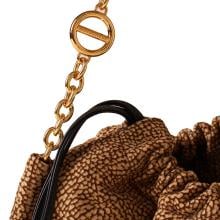 Borbonese Mini Borsa Coquille in camoscio OP Naturale - 4