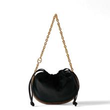 Borbonese Mini Borsa Coquille Nero OP Naturale - 1