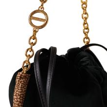 Borbonese Mini Borsa Coquille Nero OP Naturale - 4