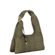 Borbonese Hobo Bag Twinnie Small OP Naturale Nero - 2