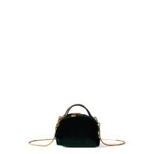 Borbonese Mini Sexy Bag in velluto Alloro OP Naturale - 1