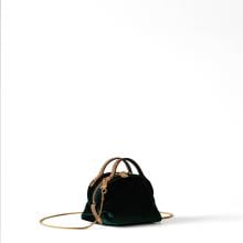 Borbonese Mini Sexy Bag in velluto Alloro OP Naturale - 2