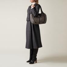 Borbonese Shopping Cottage Medium OP Naturale Nero - 2