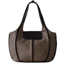 Borbonese Shopping Cottage Medium OP Naturale Nero - 4