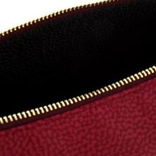 Borbonese Borsa Luna Bag Middle con taschino in Nylon Riciclato Merlot - 4