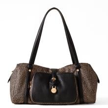 Borbonese Bauletto Poche Medium OP Naturale Nero - 1