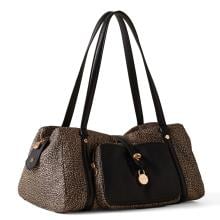 Borbonese Bauletto Poche Medium OP Naturale Nero - 2
