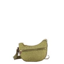 Borbonese Mini Borsa Luna Bag con taschino in Nylon Riciclato Olive - 1