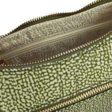 Borbonese Mini Borsa Luna Bag con taschino in Nylon Riciclato Olive - 4