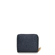 Borbonese Portafoglio Medium RFID in Nylon Riciclato Zip Around Blu Lapis - 2