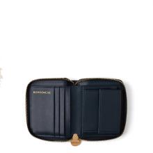 Borbonese Portafoglio Medium RFID in Nylon Riciclato Zip Around Blu Lapis - 3