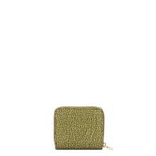 Borbonese Portafoglio Medium RFID in Nylon Riciclato Zip Around Olive - 2