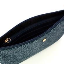 Borbonese Bustina Portadocumenti in Nylon Riciclato Blu Lapis - 4
