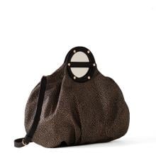 Borbonese Borsa a mano Vis a Vis Medium OP Naturale Nero - 2