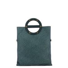 Borbonese Borsa a tracolla Vis a Vis Small Blu Lapis - 3
