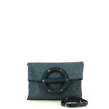 Borbonese Borsa a tracolla Vis a Vis Small Blu Lapis - 4