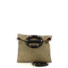 Borbonese Borsa a tracolla Vis a Vis Small OP Naturale Nero - 4