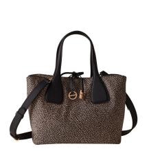 Borbonese Borsa a mano Vis a Vis OP Naturale Nero - 1