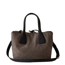 Borbonese Borsa a mano Vis a Vis OP Naturale Nero - 3