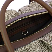 Borbonese Borsa a mano Vis a Vis Beige Marrone - 5