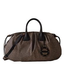 Borbonese Borsa a mano Vis a Vis OP Naturale Nero - 1